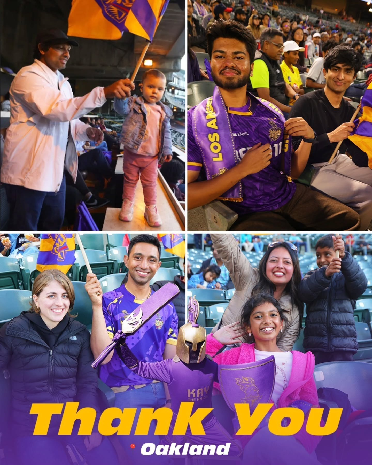 Knight Riders Thank Oakland Fans LA Knight Riders extend heartfelt thanks to Oakland fans for electrifying support in MLC!