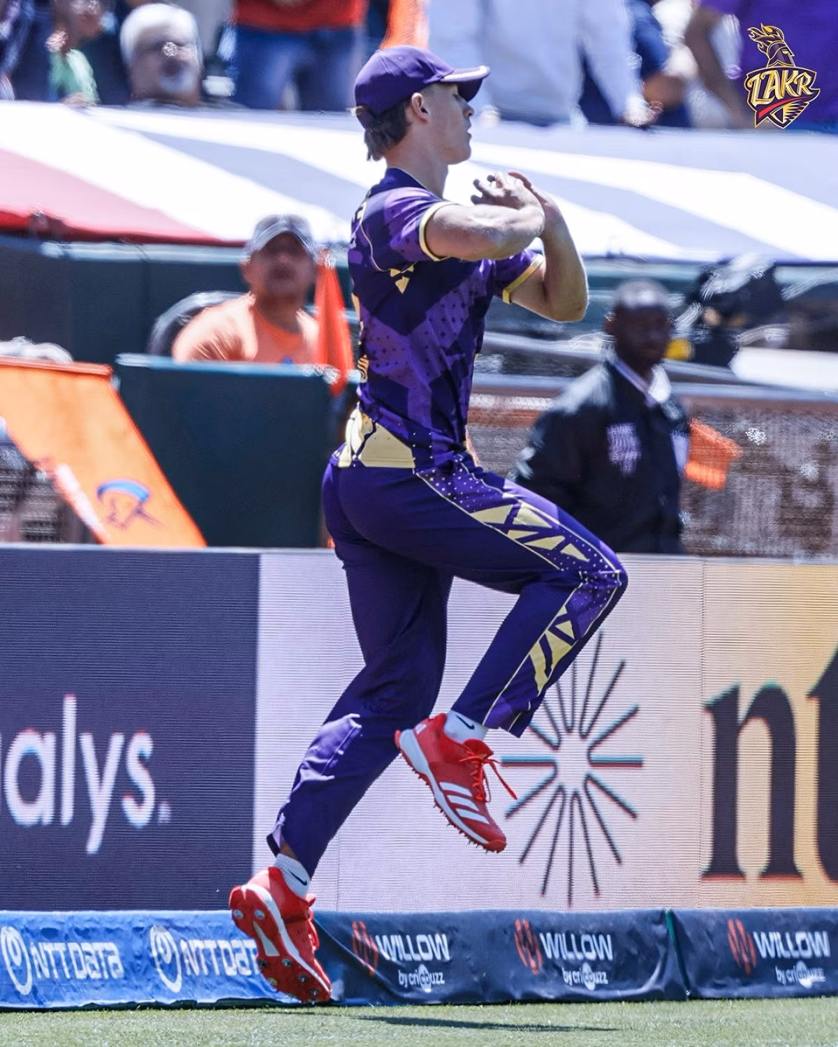 LA Knight Riders Captured in Candid Moment Snapshot of LA Knight Riders in a pivotal moment during Major League Cricket event action.