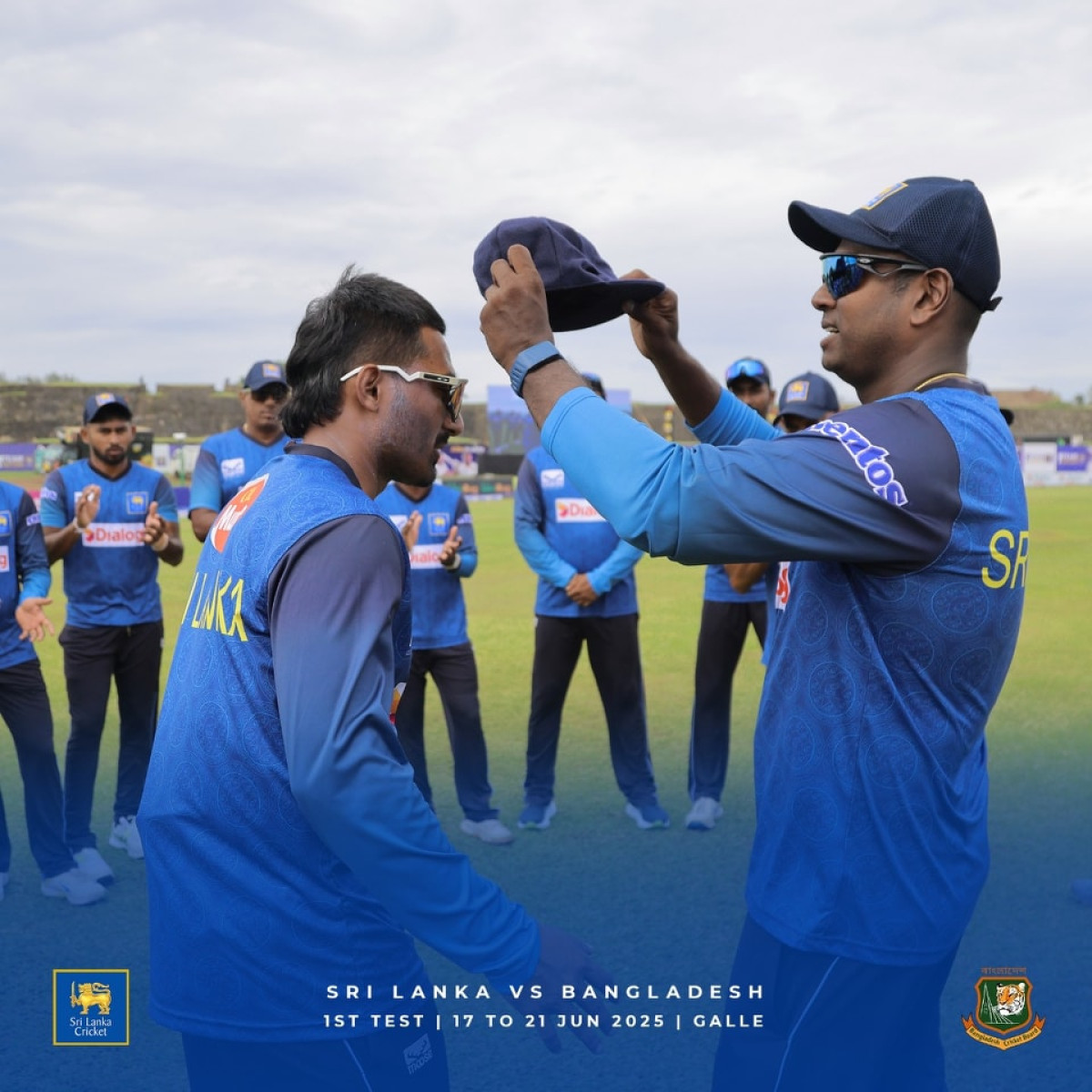 Lahiru Udara Test Cap Debut For Sri Lanka Udara wins his Test cap in fanfare, set for debut as SL faces BAN today with big cheers!!!