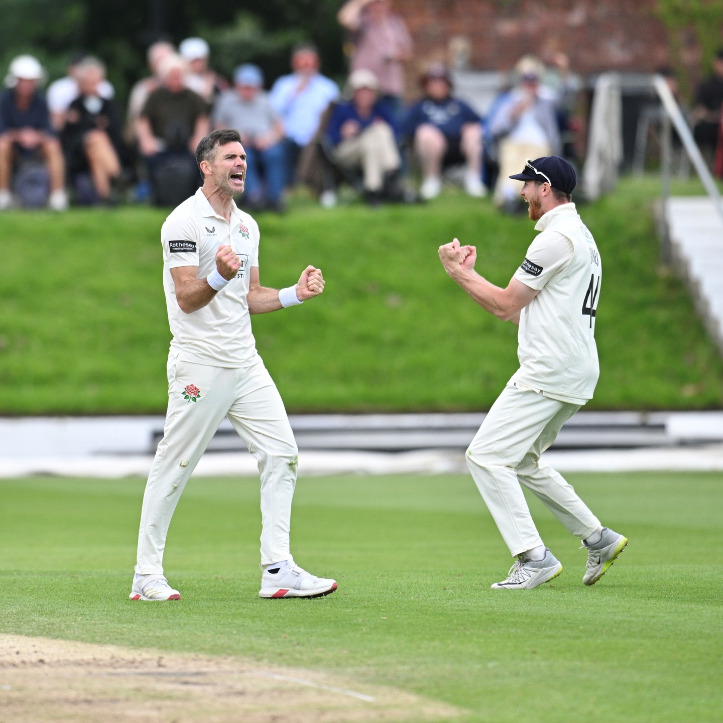 Lancashire players showcase unity and passion igniting hope with their signature red rose.