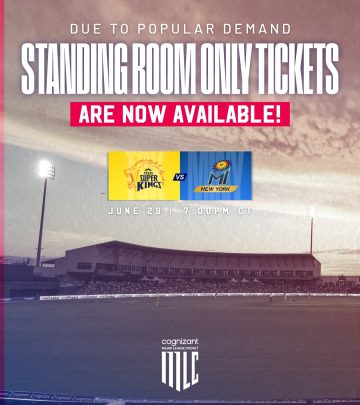 Limited Standing Tickets For MLC Clash Tonight