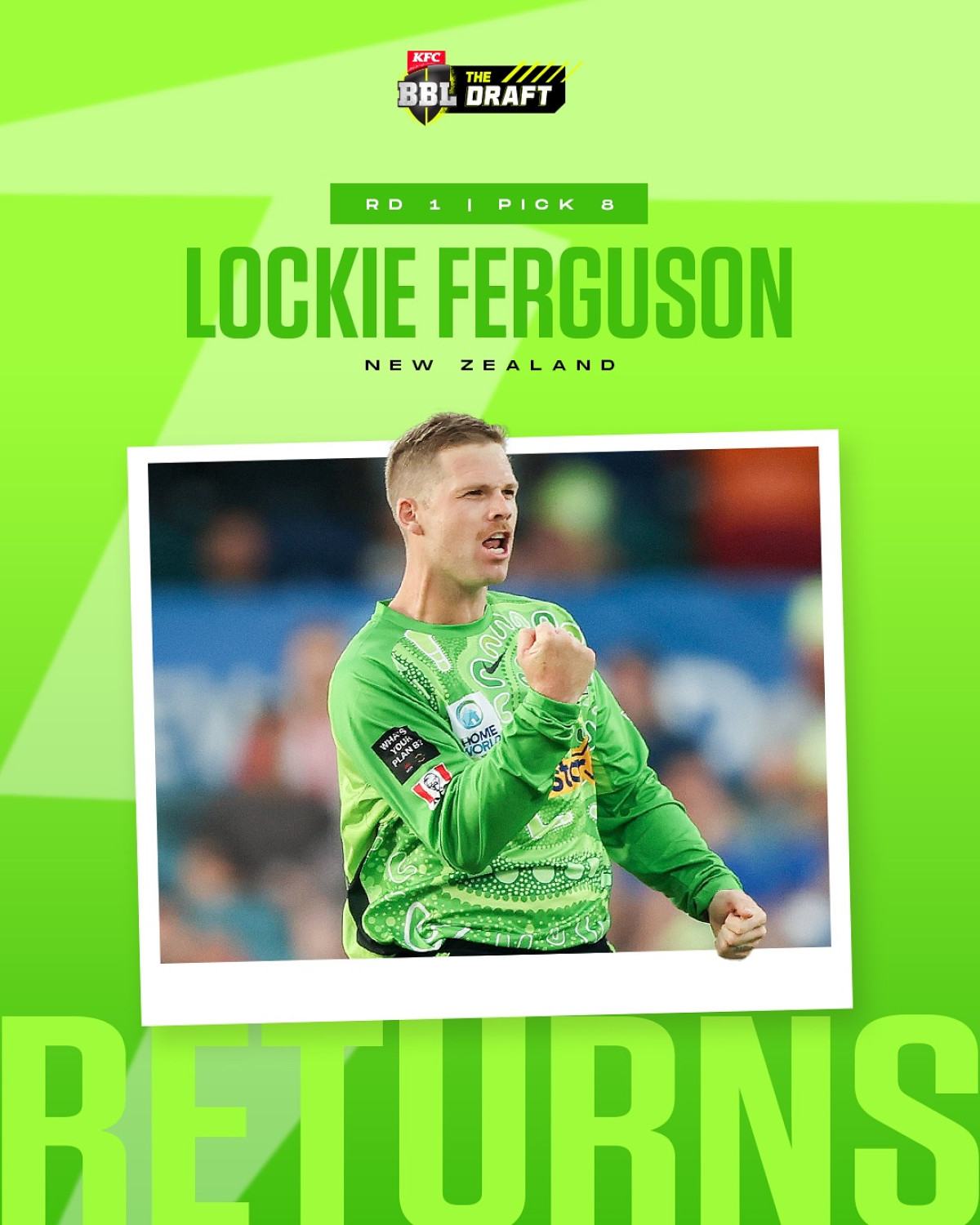 Lockie Ferguson Joins BBL Draft Veteran fast bowler Lockie Ferguson emerges as a top pick in a thrilling BBL Draft event!!