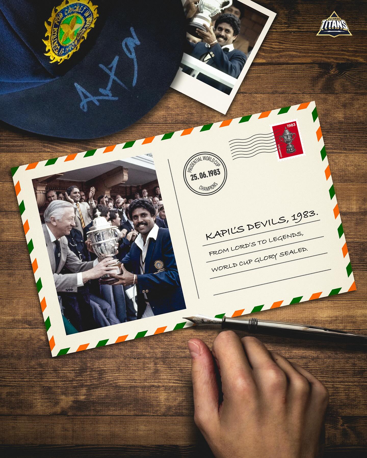 Lord’s Postcard: 1983 Cricket World Cup Glory A historic postcard from Lord's celebrates India's 1983 World Cup triumph and legacy 2023