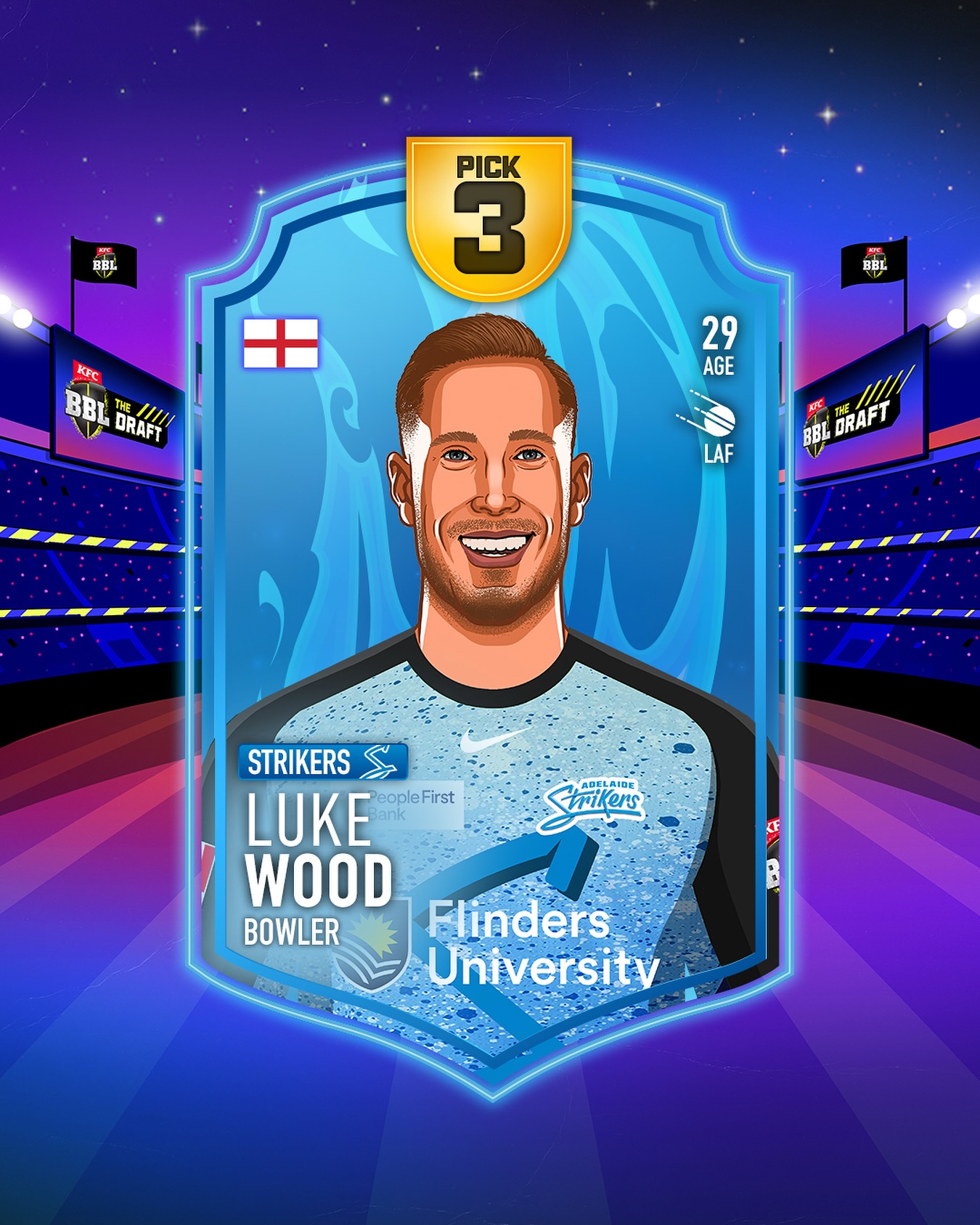 Luke Wood Heads To Adelaide For BBL15 Ace cricketer Luke Wood surprises fans with a transfer move to Adelaide in BBL15 action.