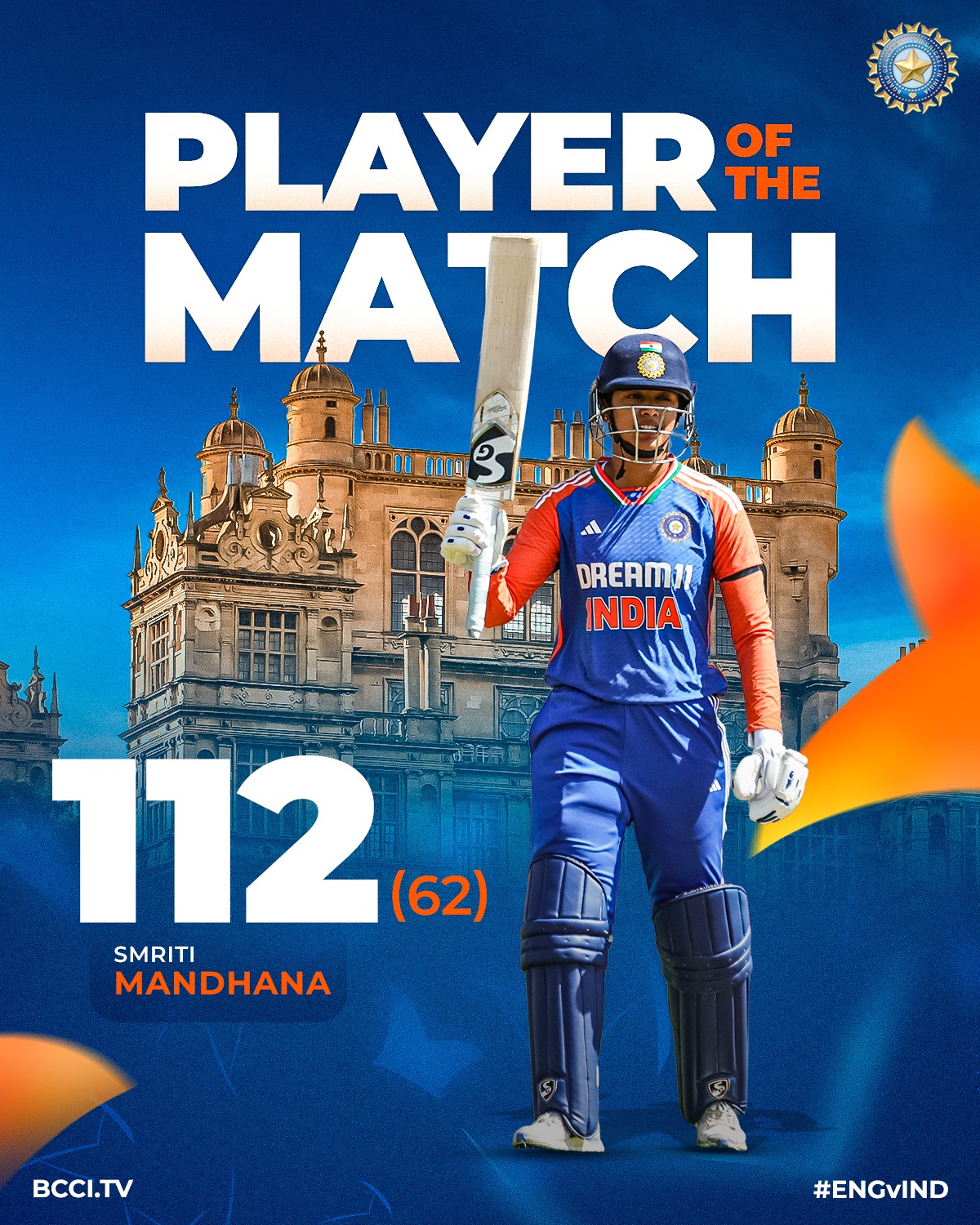 Mandhana’s maiden T20I hundred propels India to a sensational 97-run triumph over England.