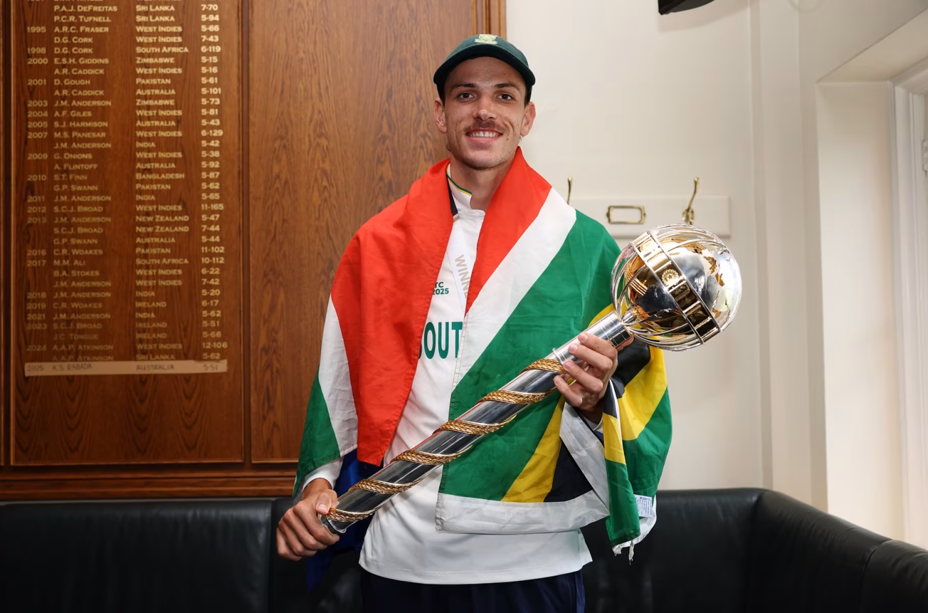Marco Jansen Celebrates Trophy Triumph South African pace ace celebrates trophy win with power, style and pure energy in top form