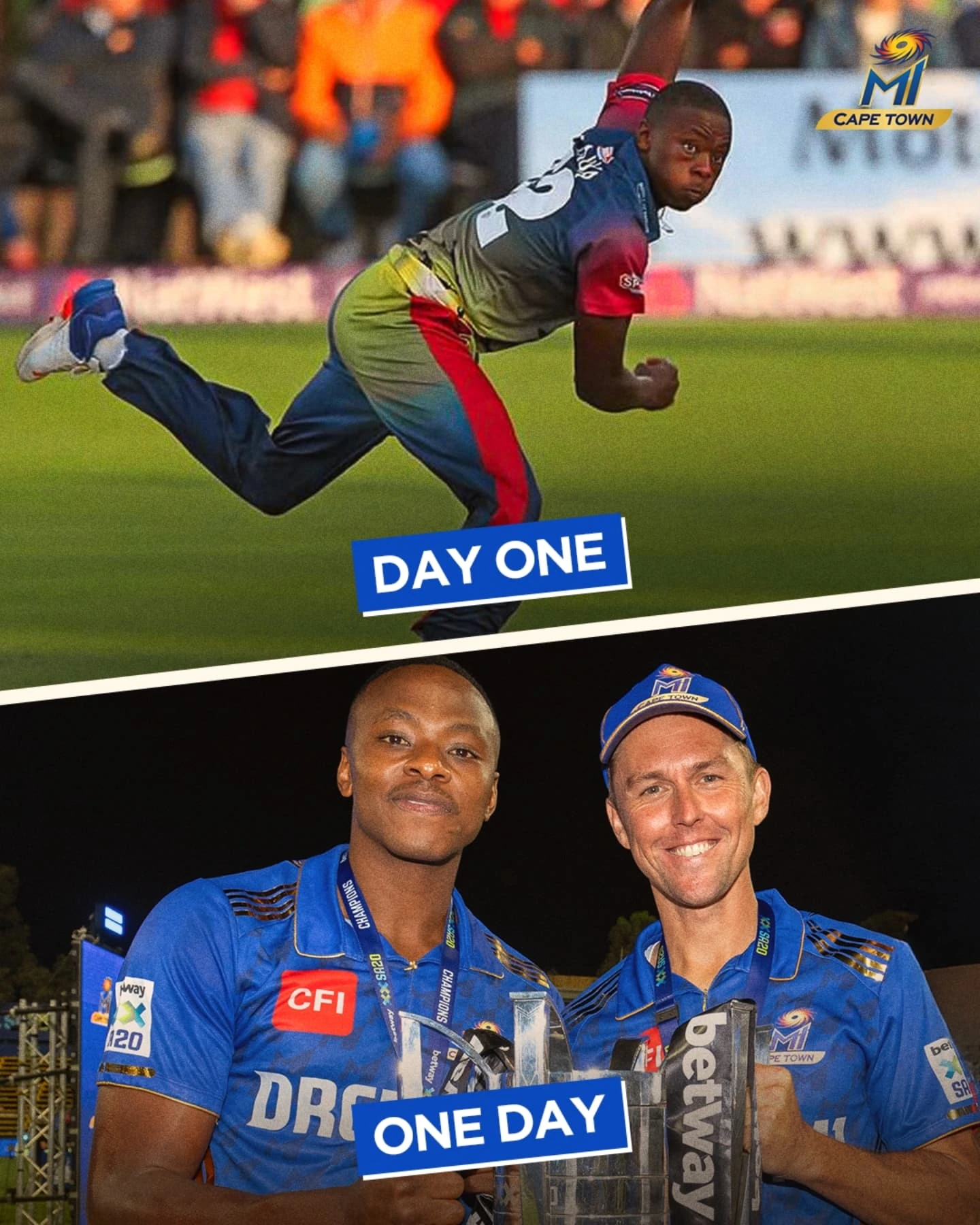 MI Cape Town Celebrates Day One Triumph
