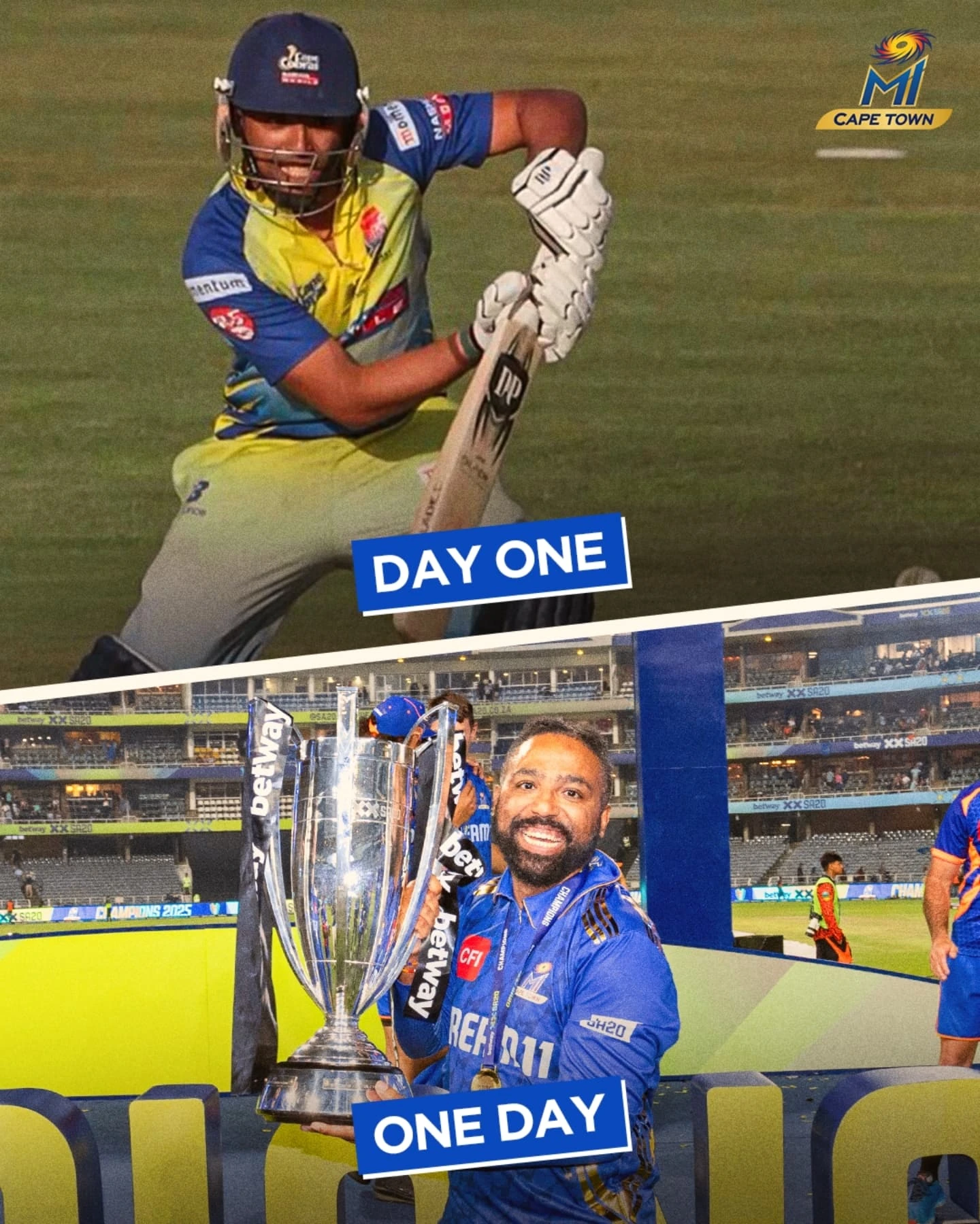 MI Cape Town Celebrates Day One Triumph