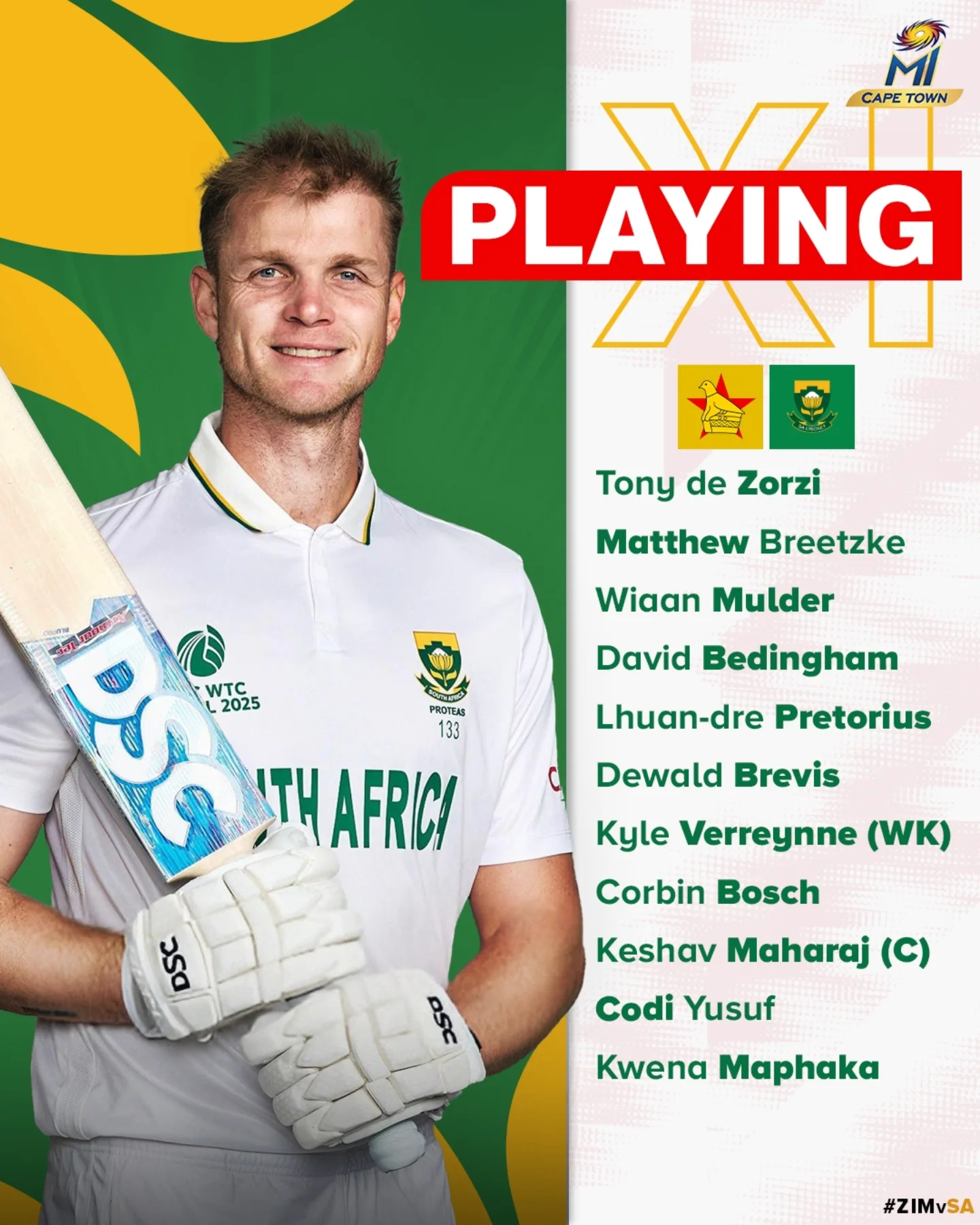 MI Cape Town finalizes batting order ahead of key Zimbabwe clash in intense T20 action now.