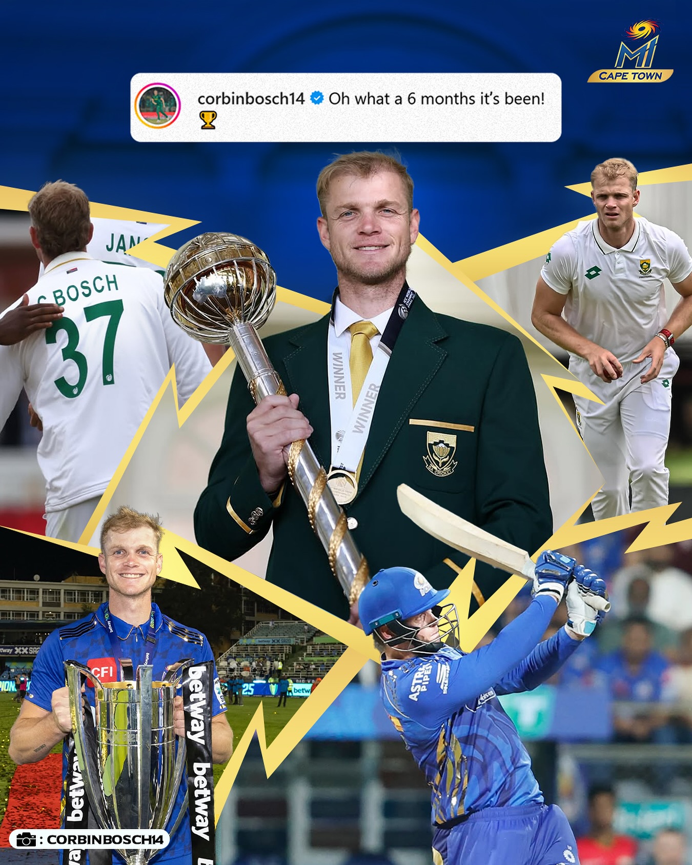 MI Cape Town’s Dream Season: Six Months to Glory Six months of hard work and triumph define MI Cape Town’s pursuit of excellence on field!!