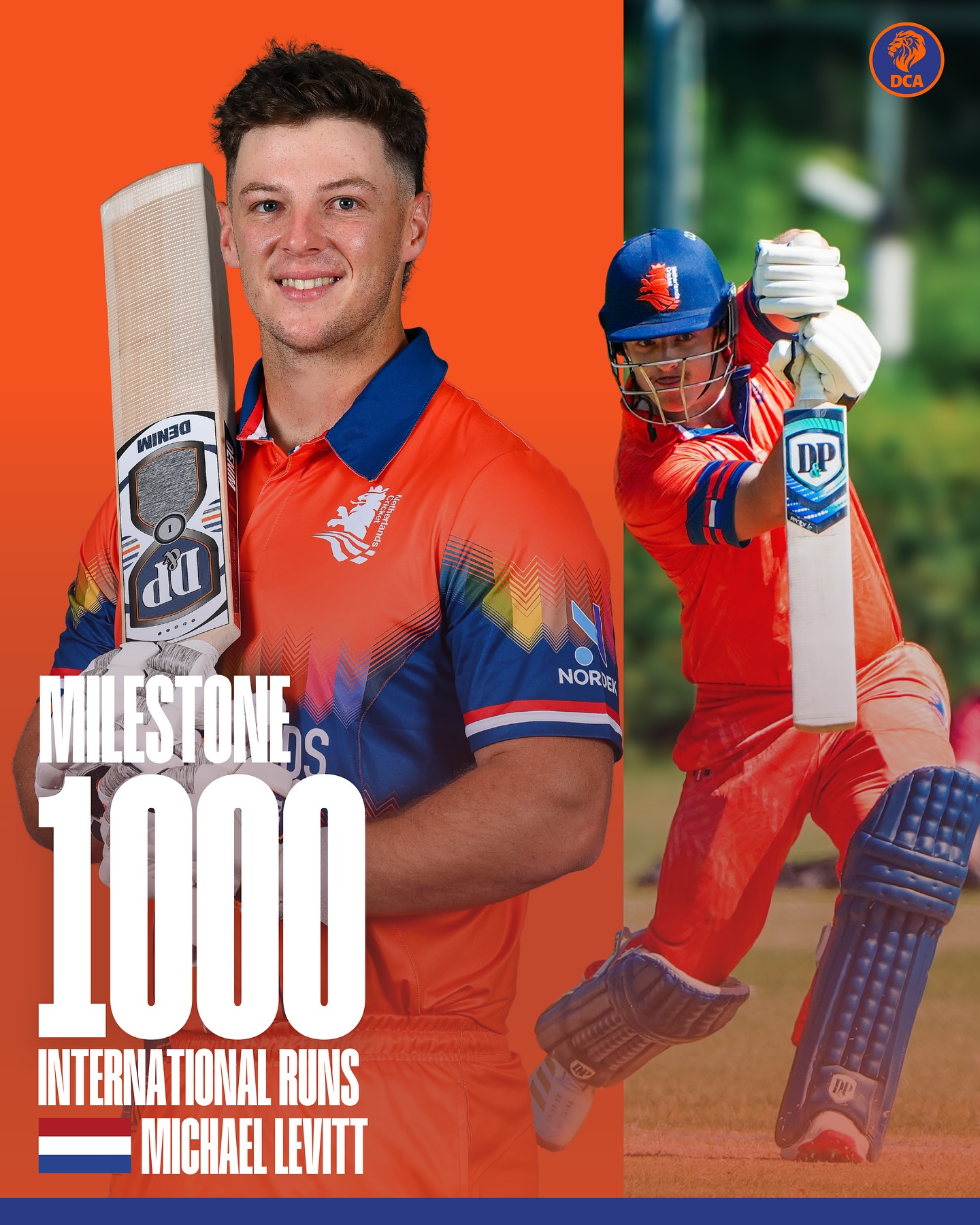 Michael Levitt Hits 1,000 International Runs Netherlands cricket star Michael Levitt reaches a 1000-run milestone since debut in 2024!!
