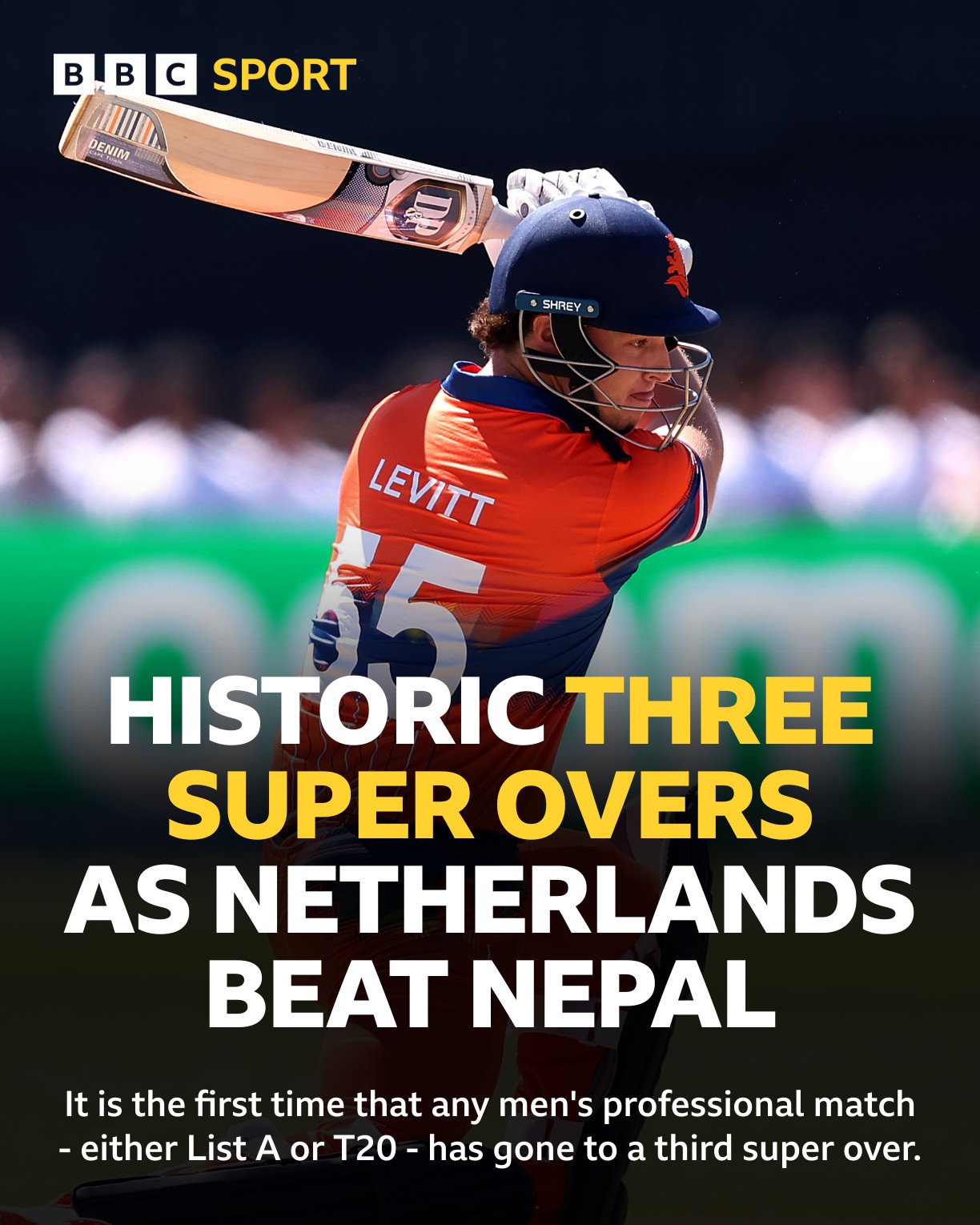 Michael Levitt’s Historic Six Seals T20 Win Michael Levitt’s explosive six-ball strike seals a historic T20 win over the Nepali team!!