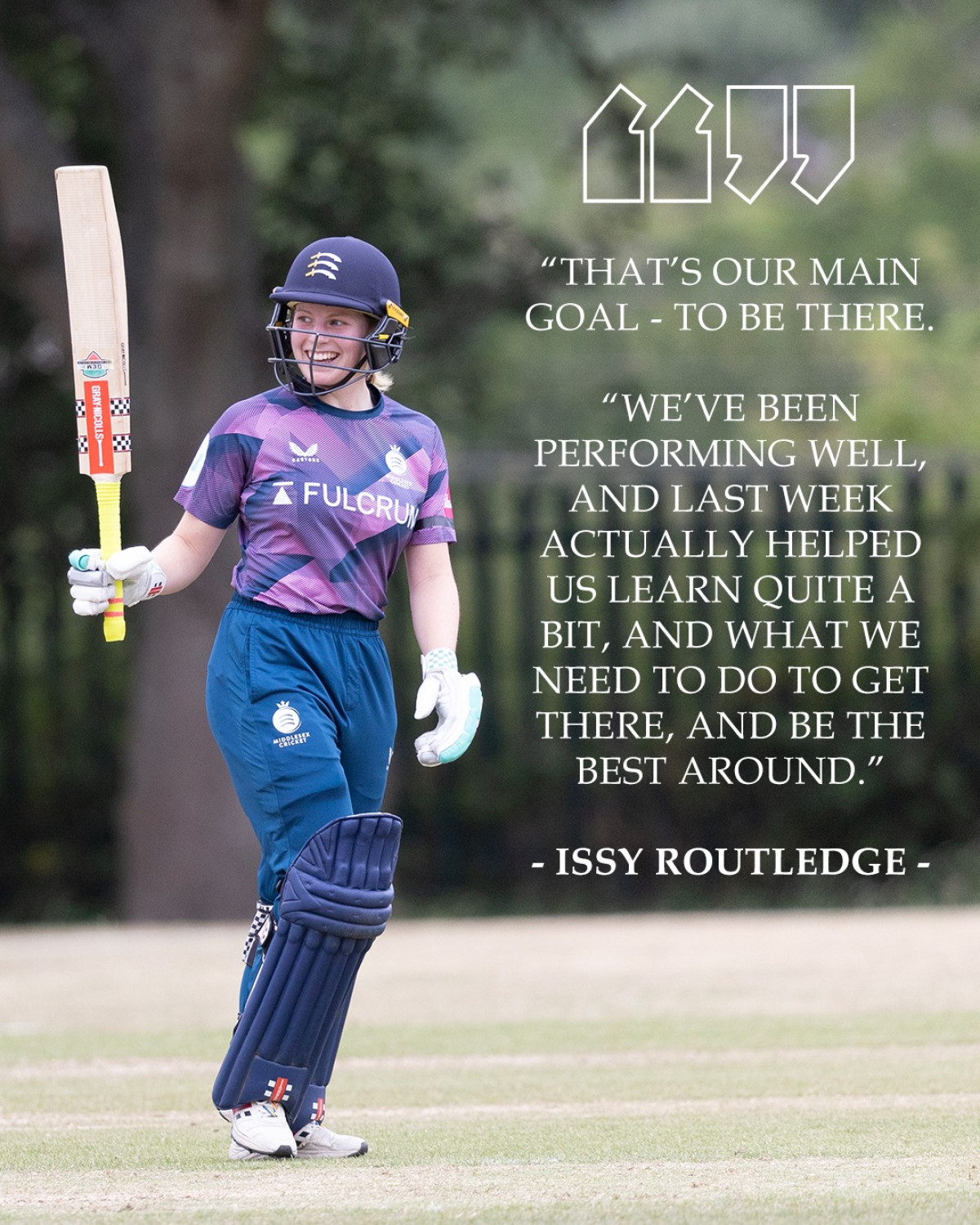 Middlesex Cricket Edges Closer To Blast Final Issy Routledge celebrates win over Gloucestershire, edging Middlesex closer to Blast final!