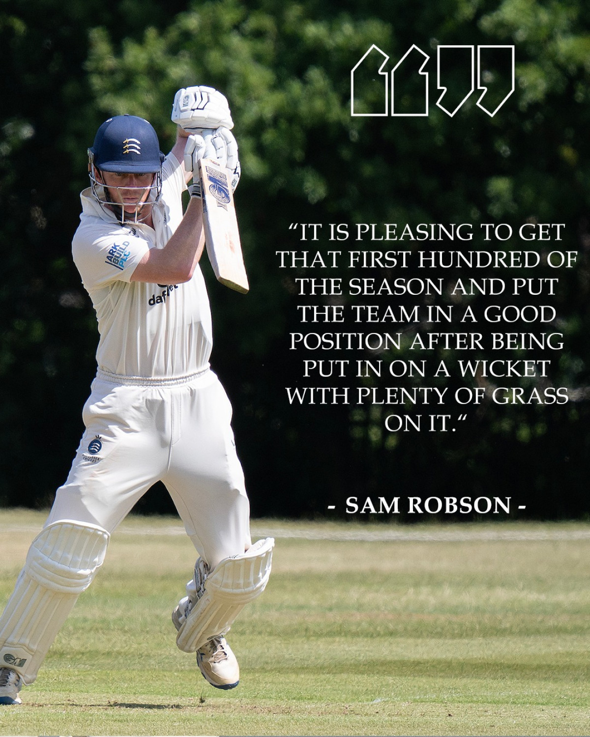 Middlesex Cricket's Robbo reviews a strong opening and readies for more batting excellence.
