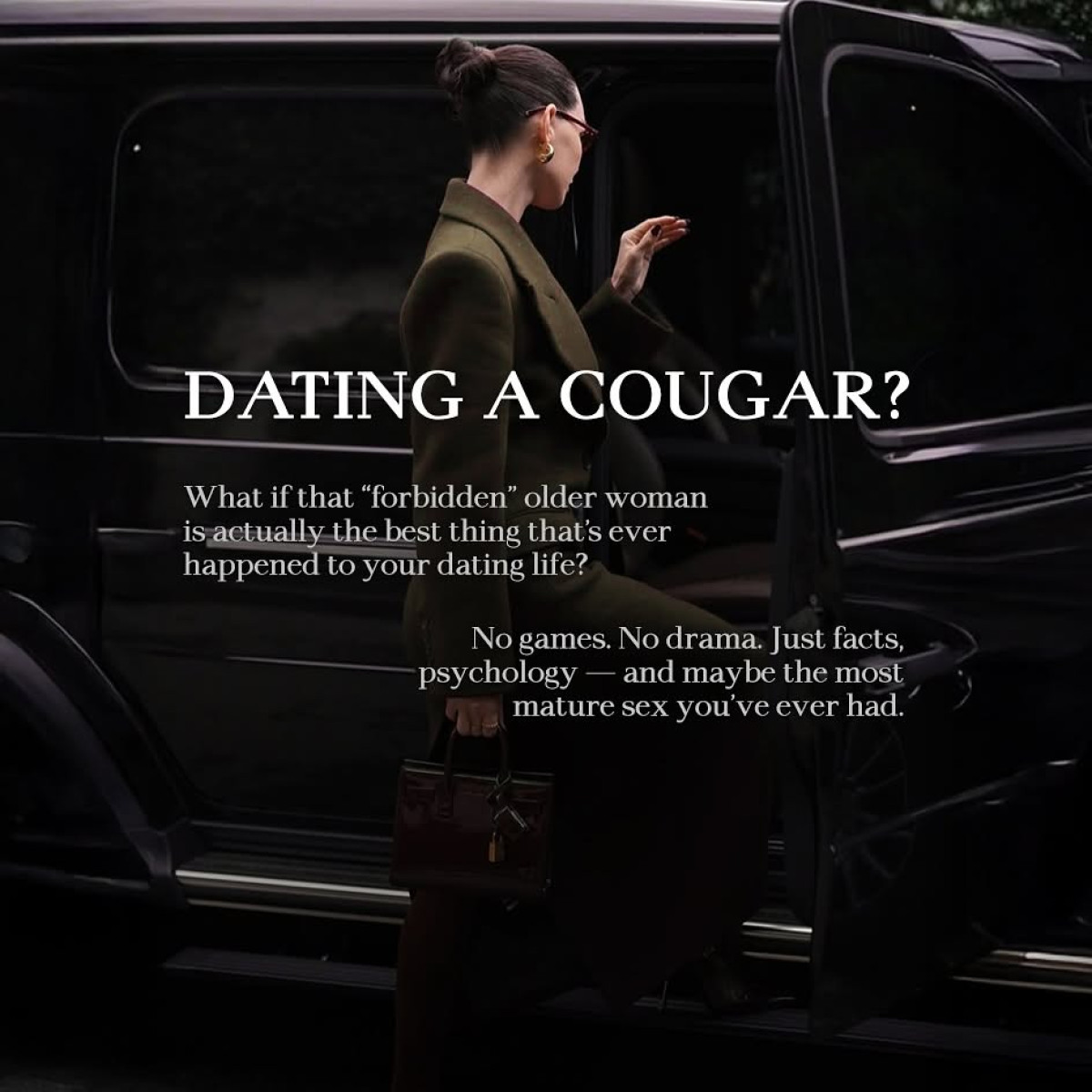 DM 'Cougar' now for a modern relationship breakdown that transforms your dating game today