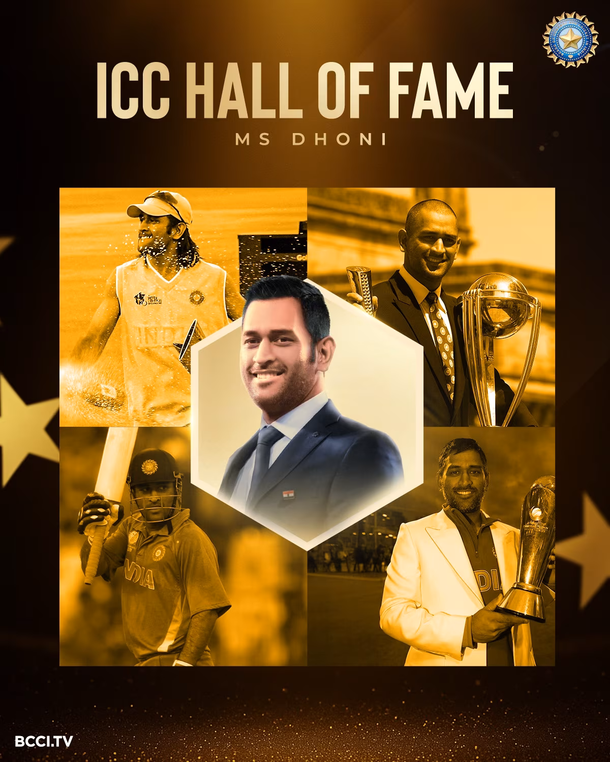 MS Dhoni Joins ICC Hall Of Fame Honoring Dhoni's legacy: world titles, Test ranking triumph, and his Hall of Fame induction
