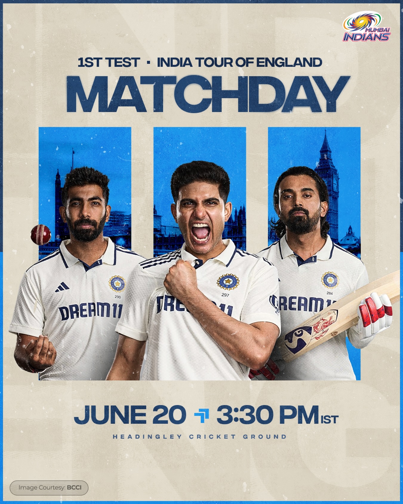 Mumbai Indians Ignite ENGvIND Opener Indians ignite an ENG clash brimming with courage, legacy, and unmatched cricket fervor!!