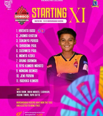 Murshidabad Kueens Lead With Tactical XI In BengalProT20