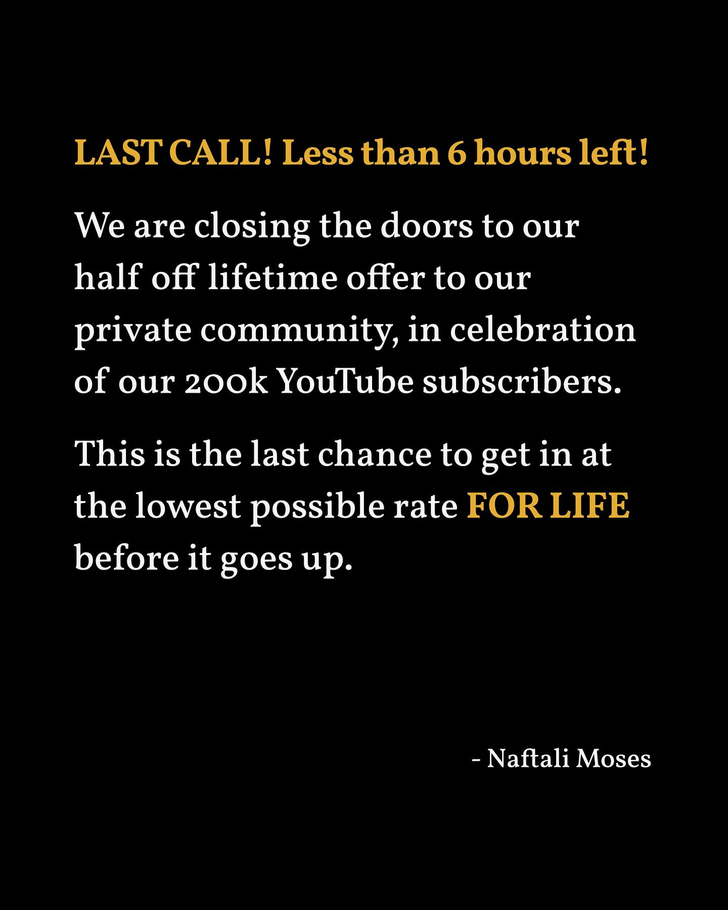 Naftali Moses Inspires Transformation In Love And Life Only 6 Hours Left for Your Transformation: Embrace Self-Investment, Renew Love, and Grow!!