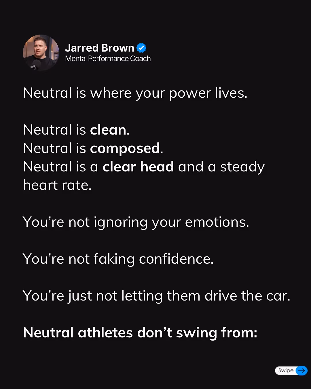 Neutral Mindset: The Key To Athletic Consistency