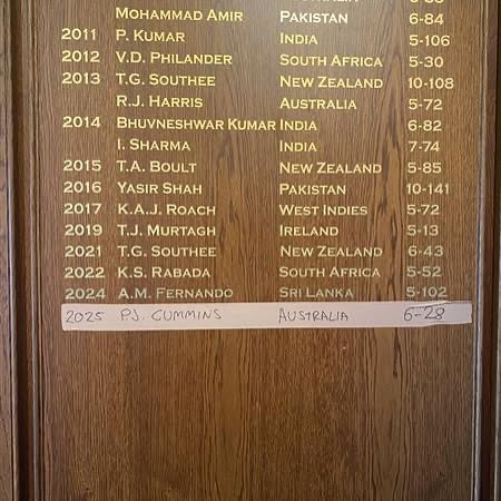 New Honours Board Additions At Lord's