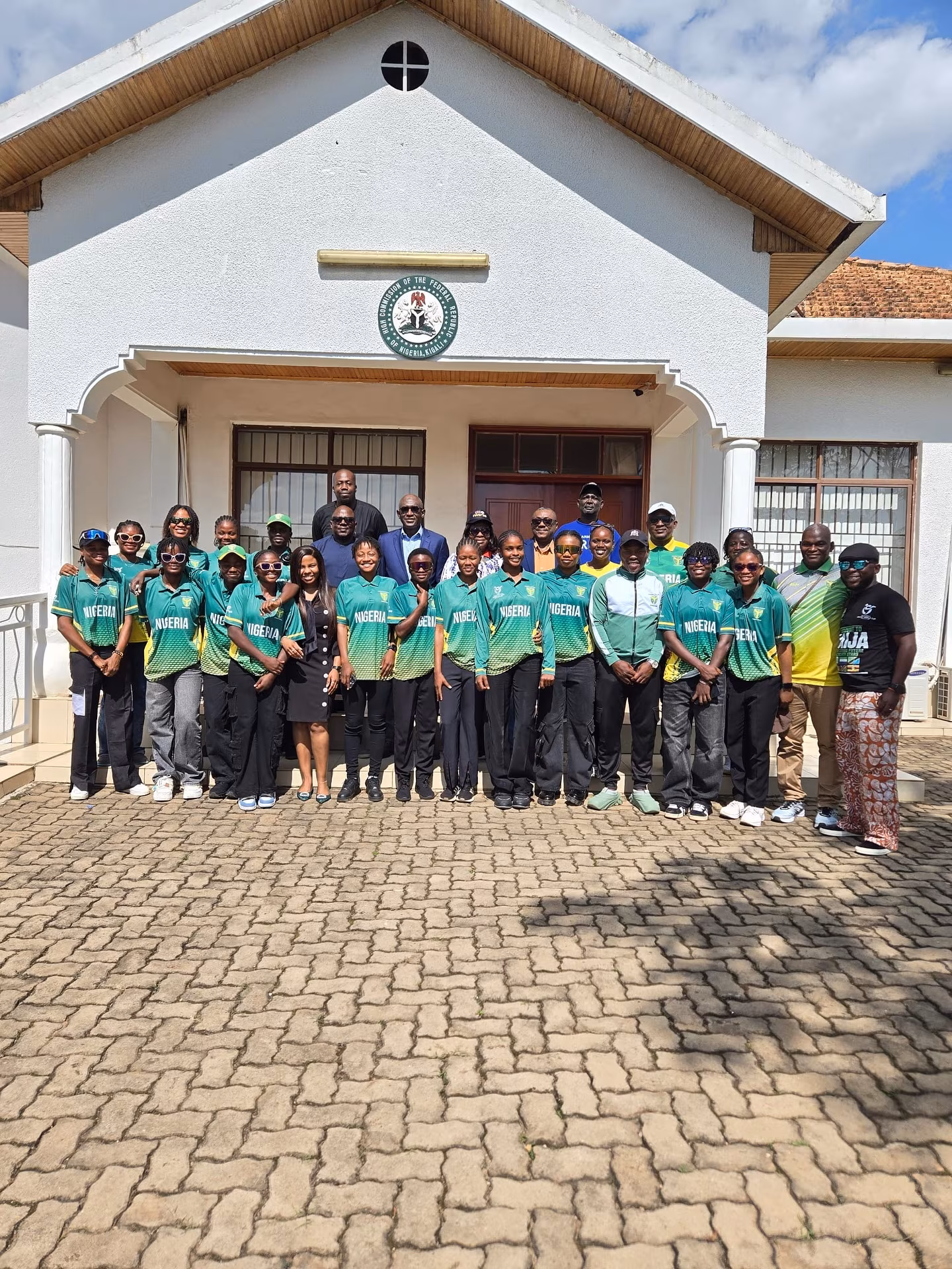 Nigeria Female Cricket Team Honors High Commission Visit High Commission welcomes Female Yellow Greens as they gear up for Kwibuka T20i action now!