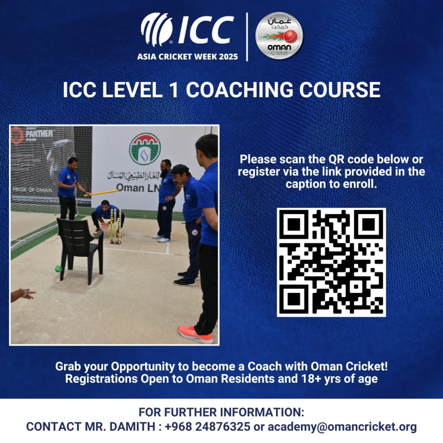 Oman Cricket Launches Free ICC Level 1 Coaching Course Aspiring Oman coaches can enroll for a free, online ICC Level 1 course during Asia Cricket Week