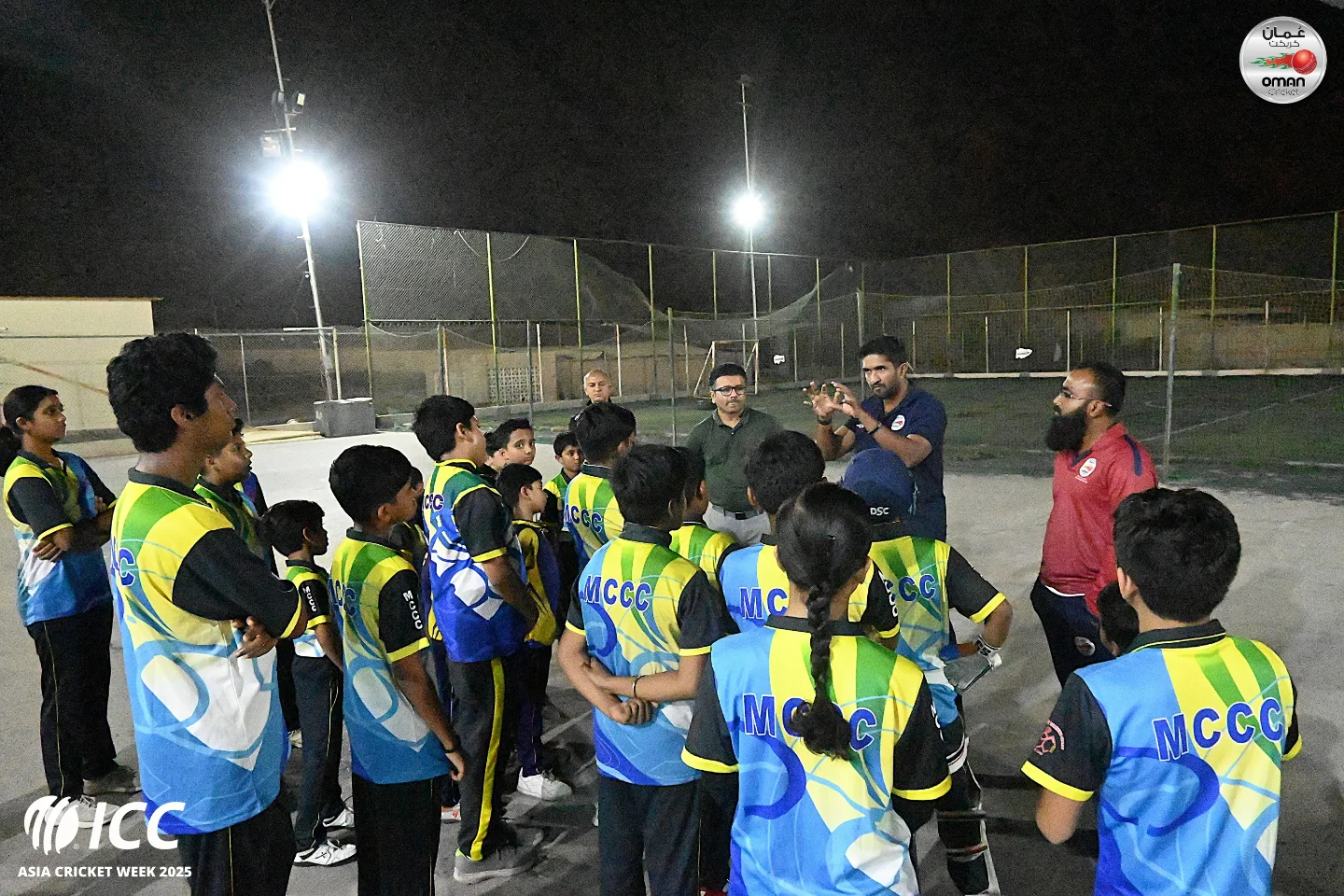 Oman Cricket Visits Muscat Coaching Centre