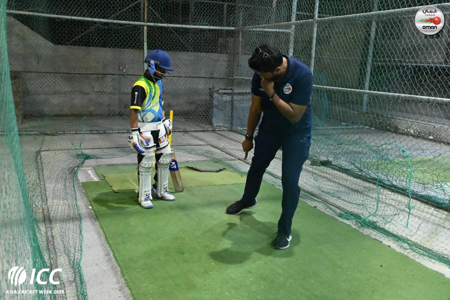 Oman Cricket Visits Muscat Coaching Centre