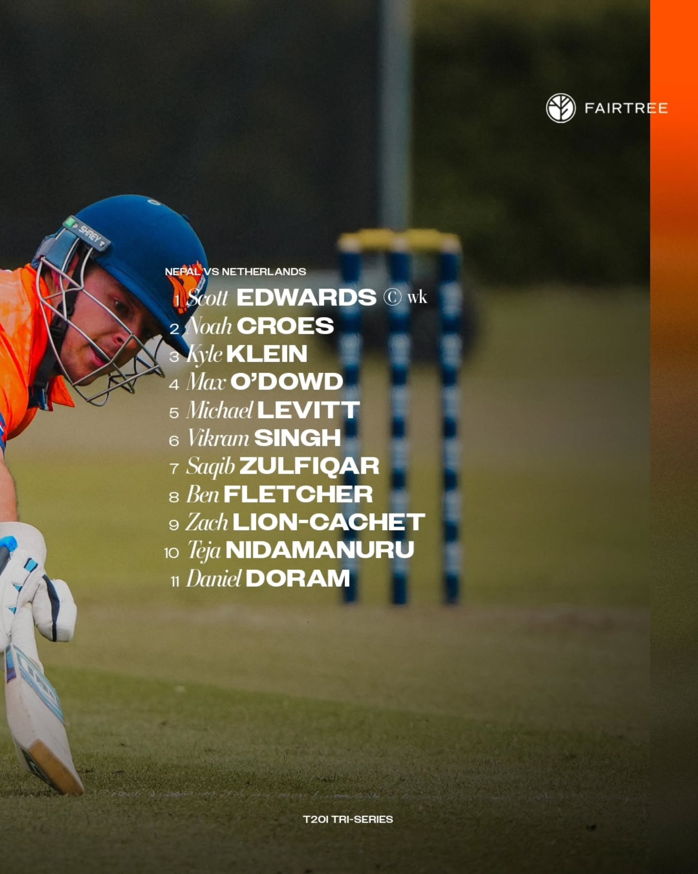 Oranje T20I Clash: Netherlands Vs Nepal