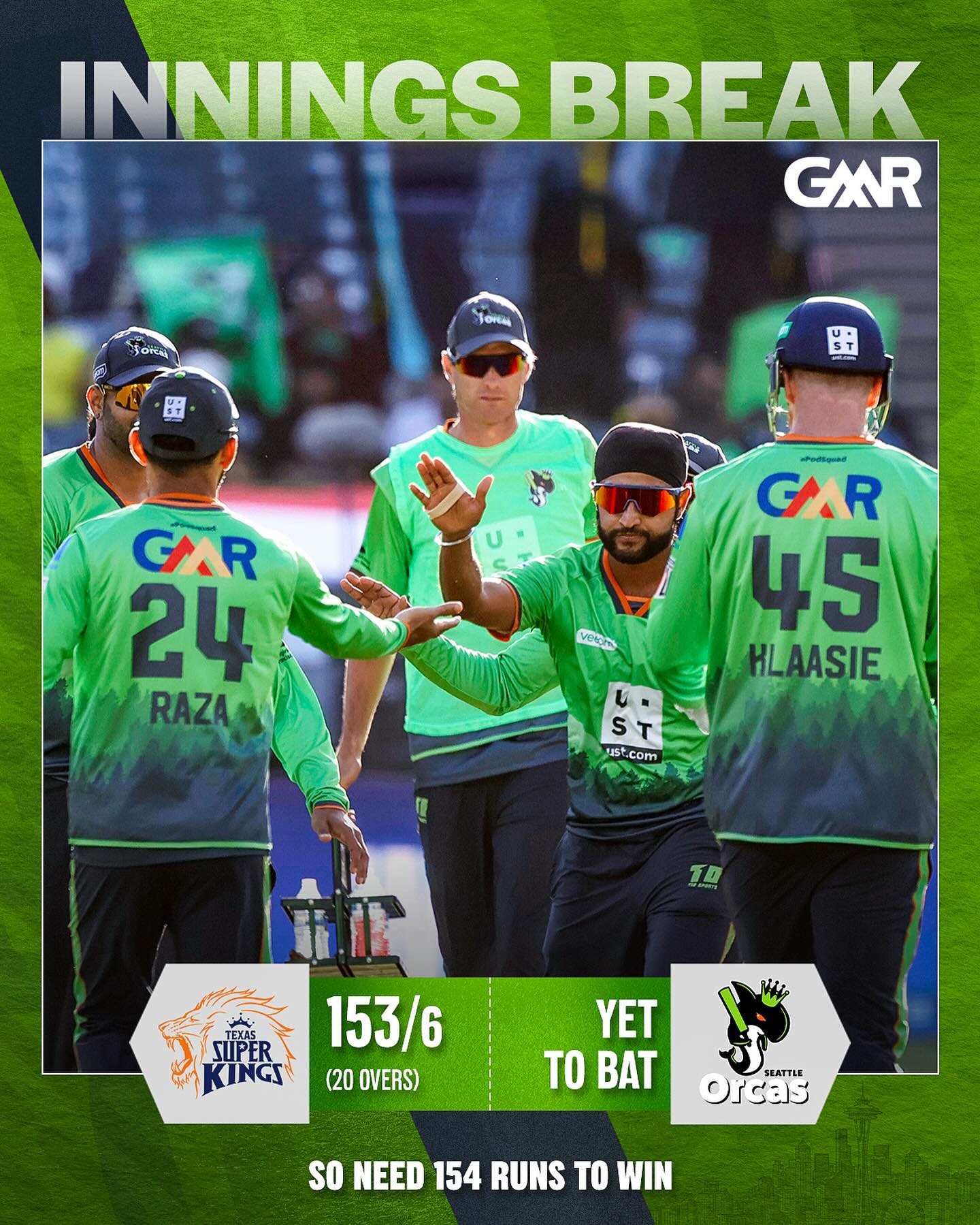 Orcas Clinch Win With All-Round Bowling Brilliance Dynamic performance and strategic chase propel Seattle Orcas to chase down 154 runs indeed