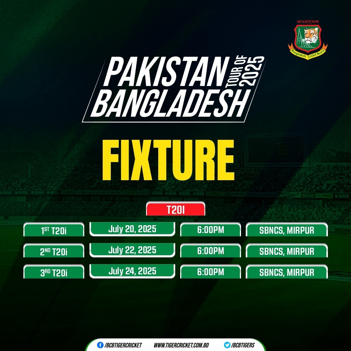 Excitement builds as a three-match encounter under lights sparks cricket rivalry. fans roar
