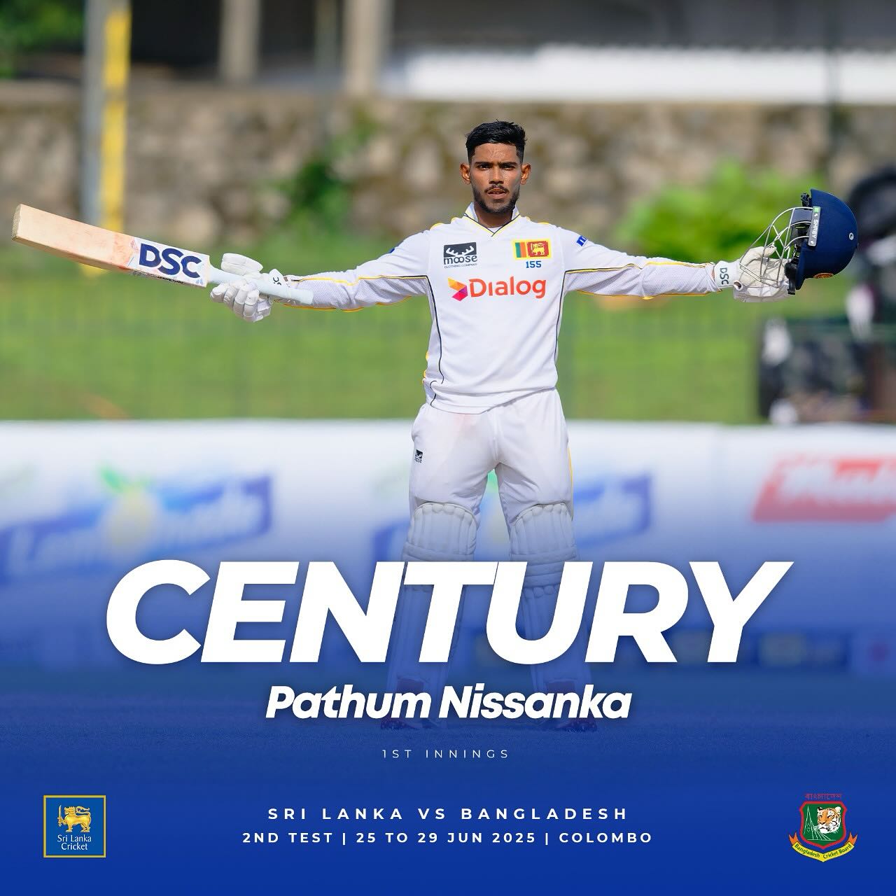 Pathum Nissanka Scores Century In SL vs BAN Clash Sri Lanka Cricket's rising star shatters expectations with a milestone hundred against BAN.