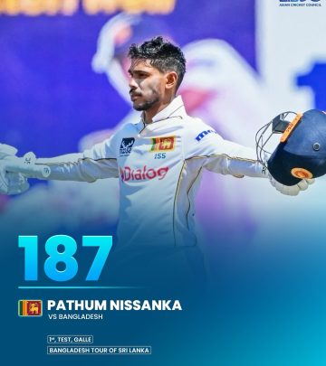 Home soil debut ton marks Pathum Nissanka's poised reply to tough Bangladeshi spinners!!!