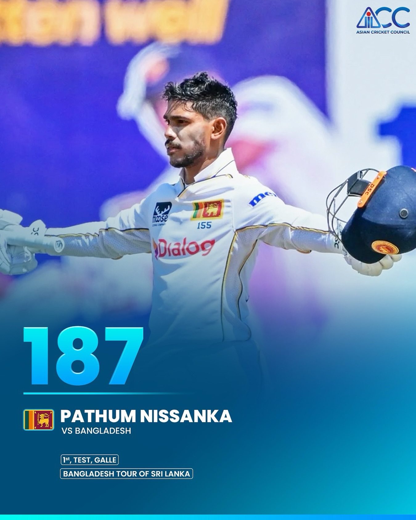 Home soil debut ton marks Pathum Nissanka's poised reply to tough Bangladeshi spinners!!!