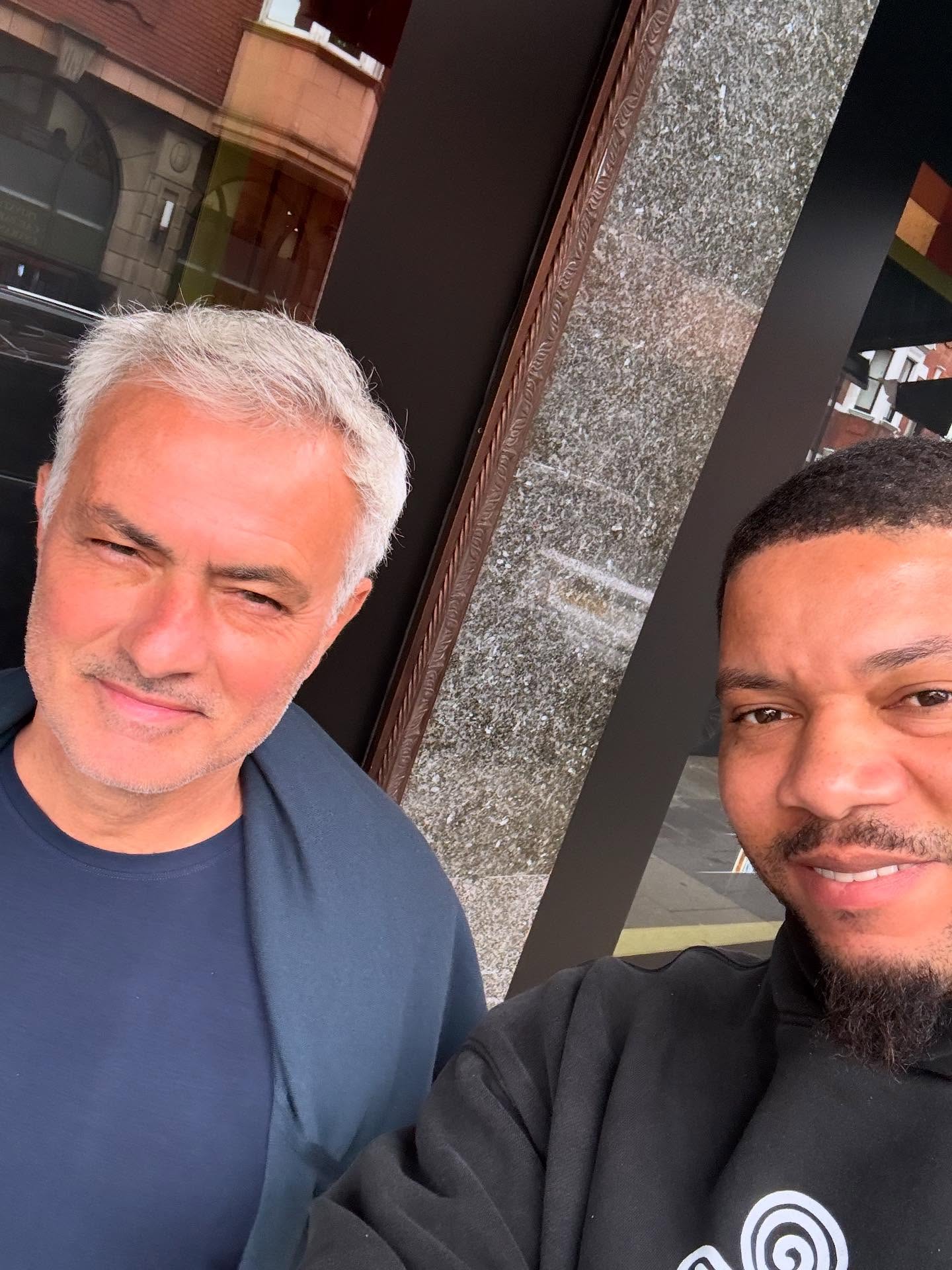 Powell Meets Mourinho in Epic Encounter Versatile sports star unites with football genius in a memorable, must-see football moment.