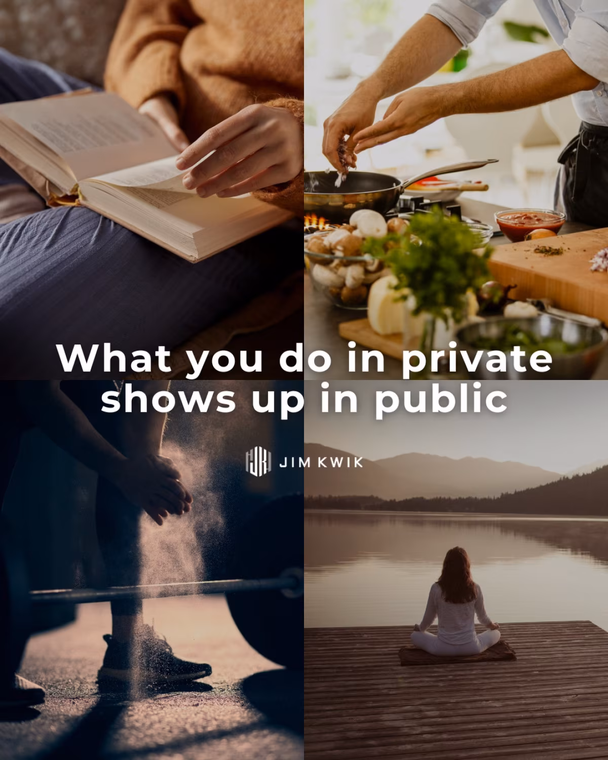 Private Habits Define Public Life Discipline, diet, and focus mold success. Jim Kwik reminds us: we become what we practice!