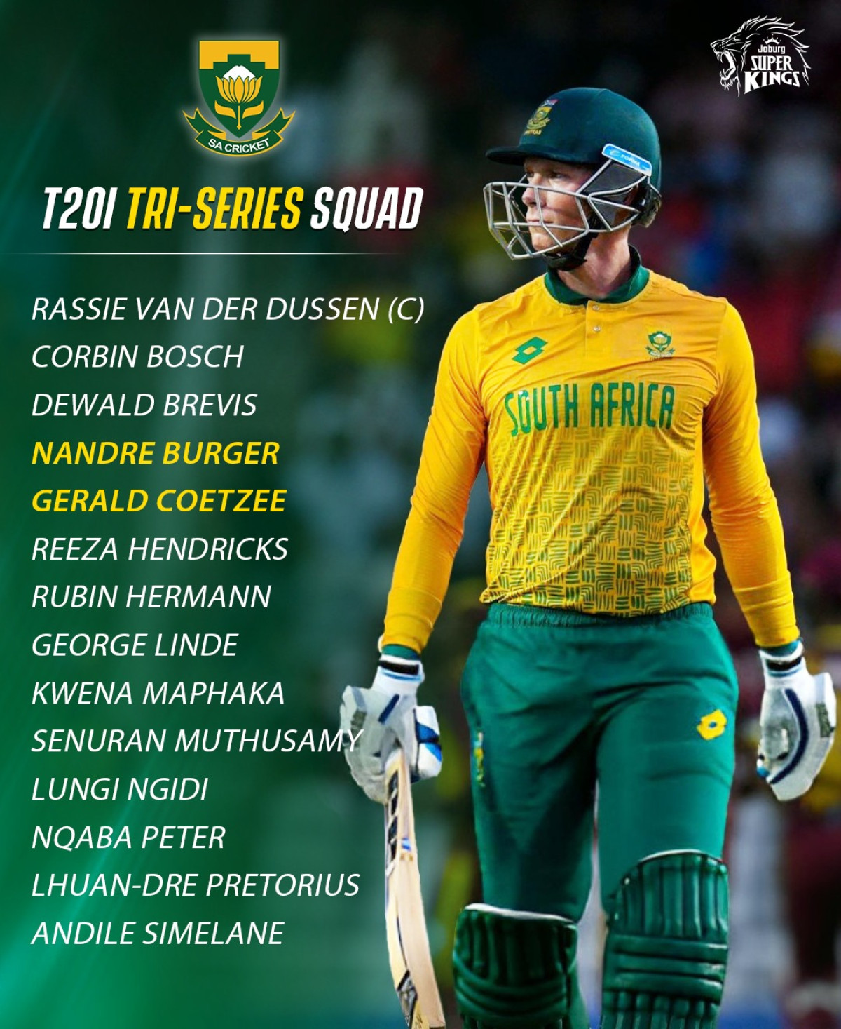 Rassie leads Proteas as South Africa gears up for a thrilling T20I battle, fierce contest!