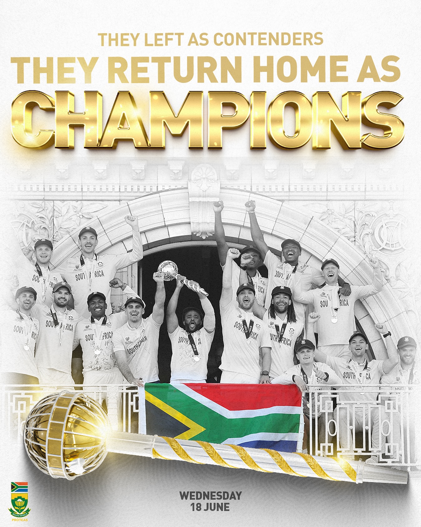 Proteas Return Home Champions South African Proteas bring home ICC World Test Championship mace in a triumphant return!.