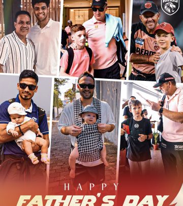 Celebrating mentors and father figures in a heartfelt tribute from the cricket team.
