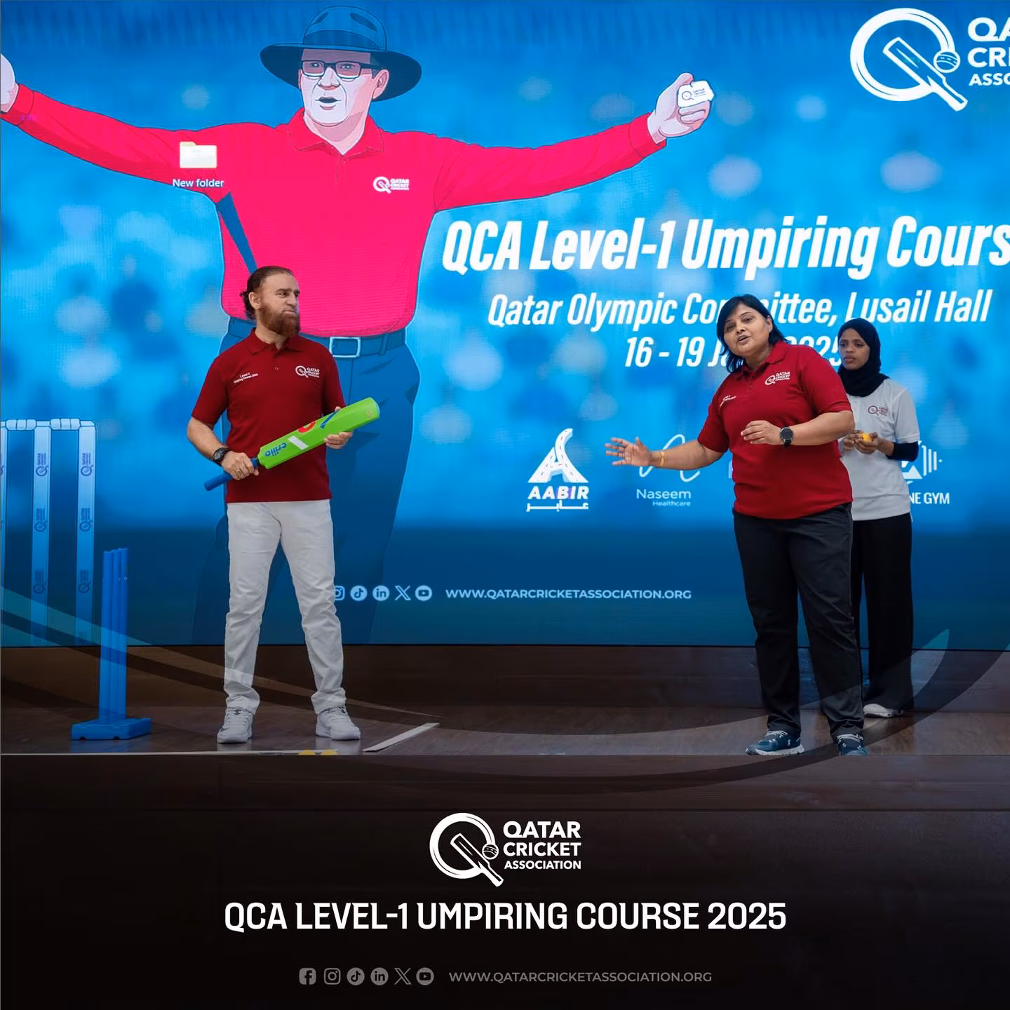 Qatar Cricket Association proudly hosts Level-1 umpiring course training future officials!