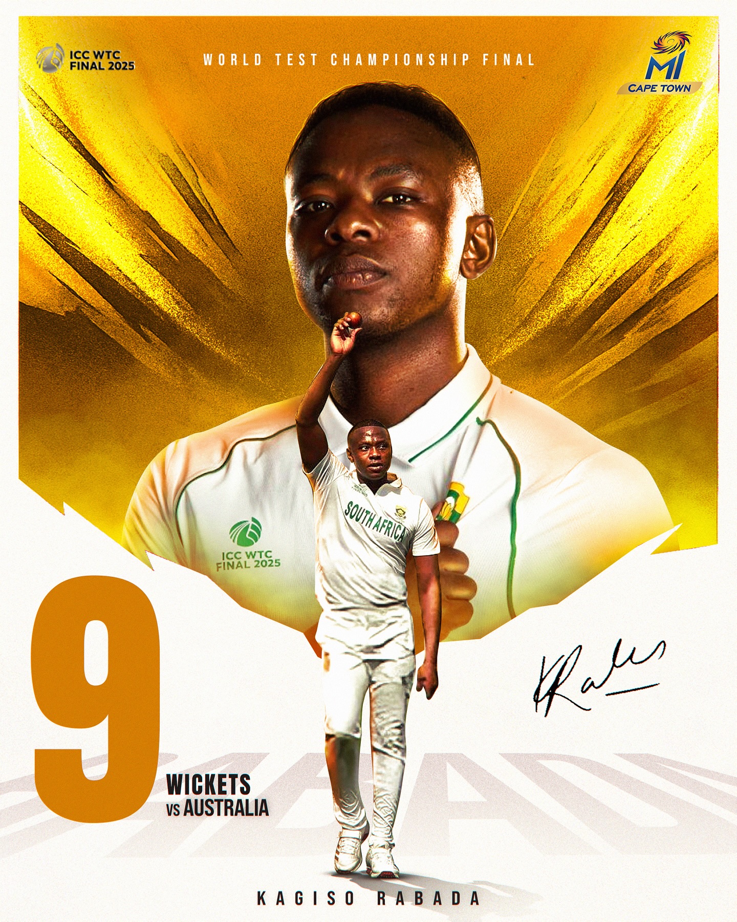 Rabada Sends Fans On Cloud 9 At WTC25 Showdown Dynamic cricket brilliance showcased as MI Cape Town lights up the pitch in epic contest.!