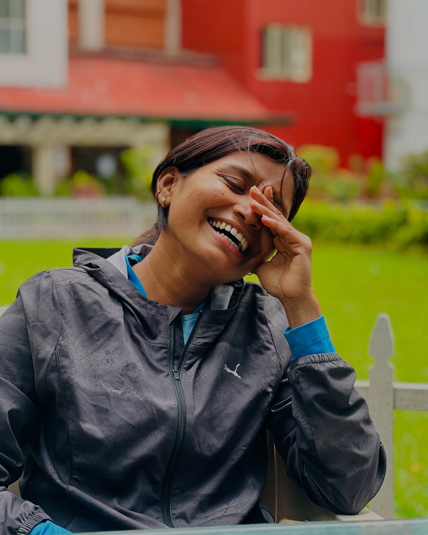 Rajeshwari Gayakwad Embraces Pure Joy Candid Moment