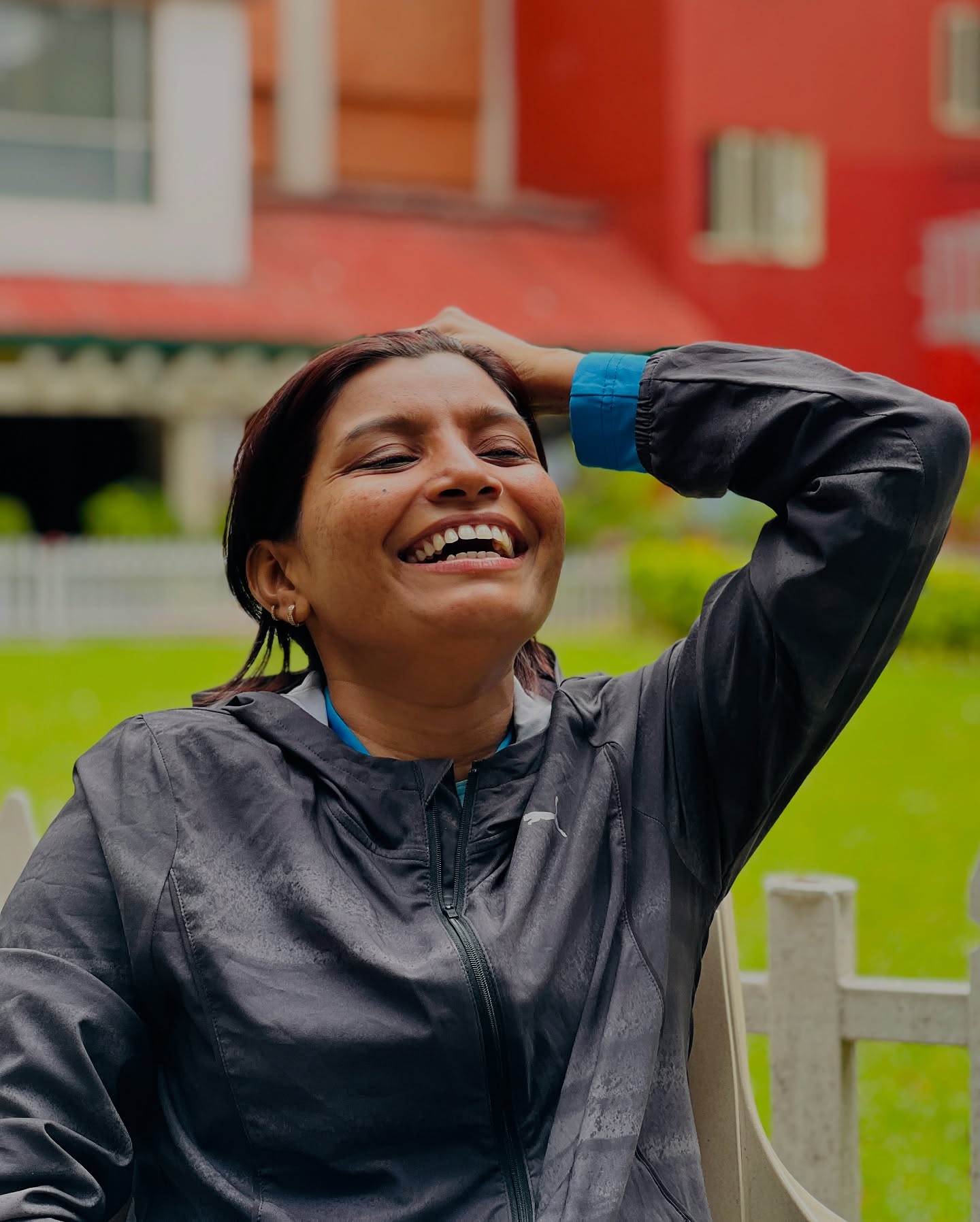 Rajeshwari Gayakwad Embraces Pure Joy Candid Moment