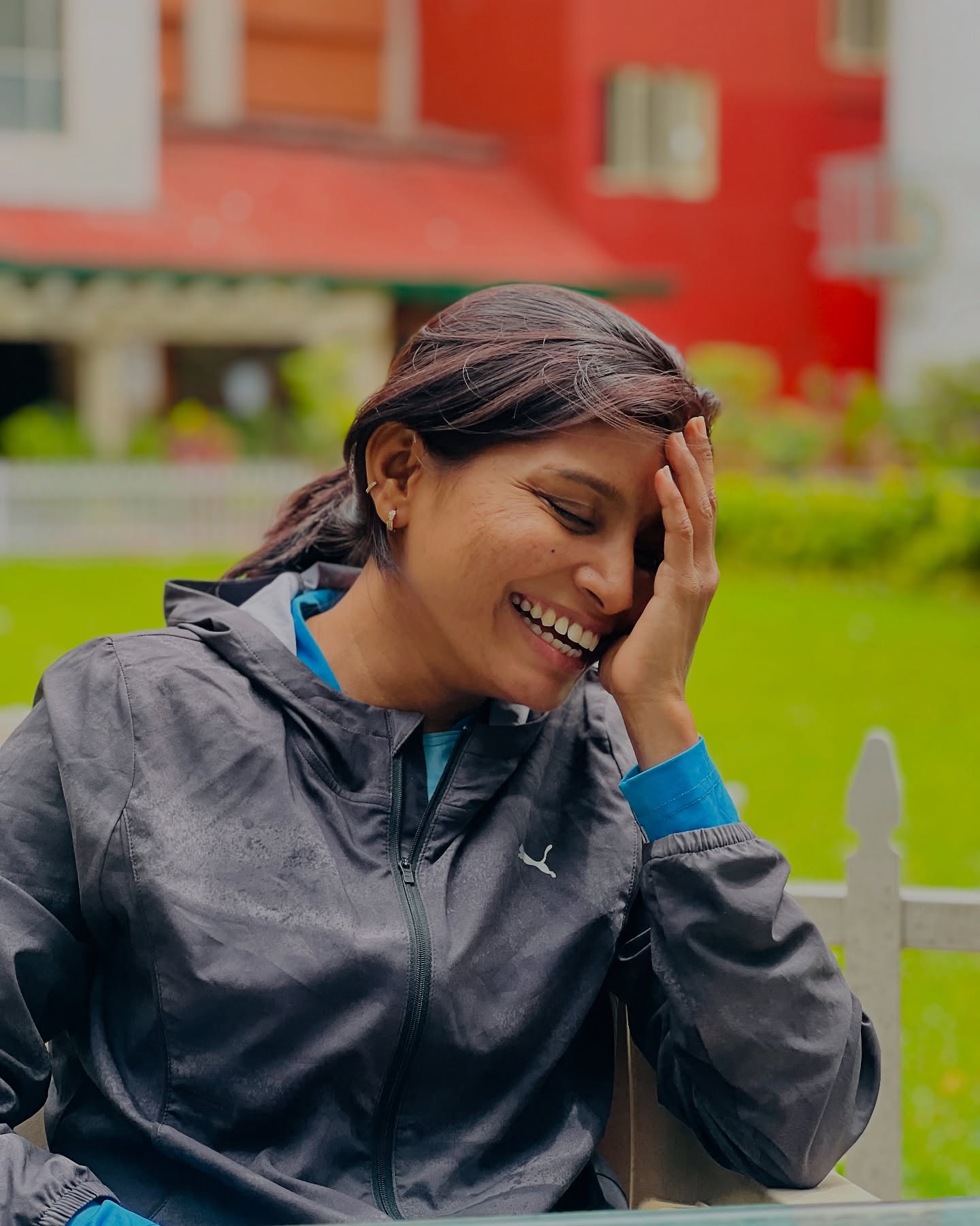 Rajeshwari Gayakwad Embraces Pure Joy Candid Moment