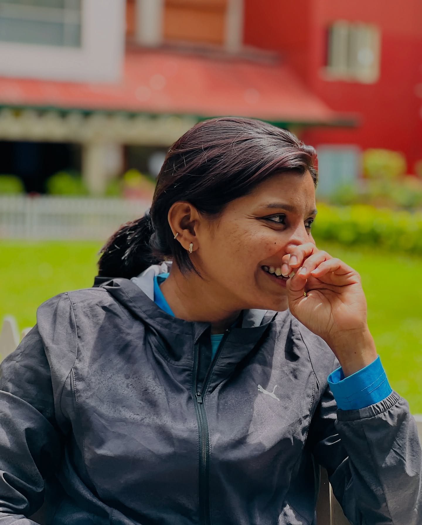 Rajeshwari Gayakwad Embraces Pure Joy Candid Moment