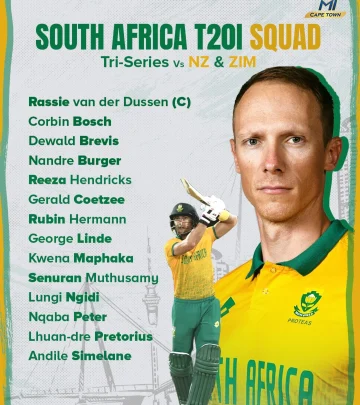 Rassie To Captain, Corbin Earns T20I Debut