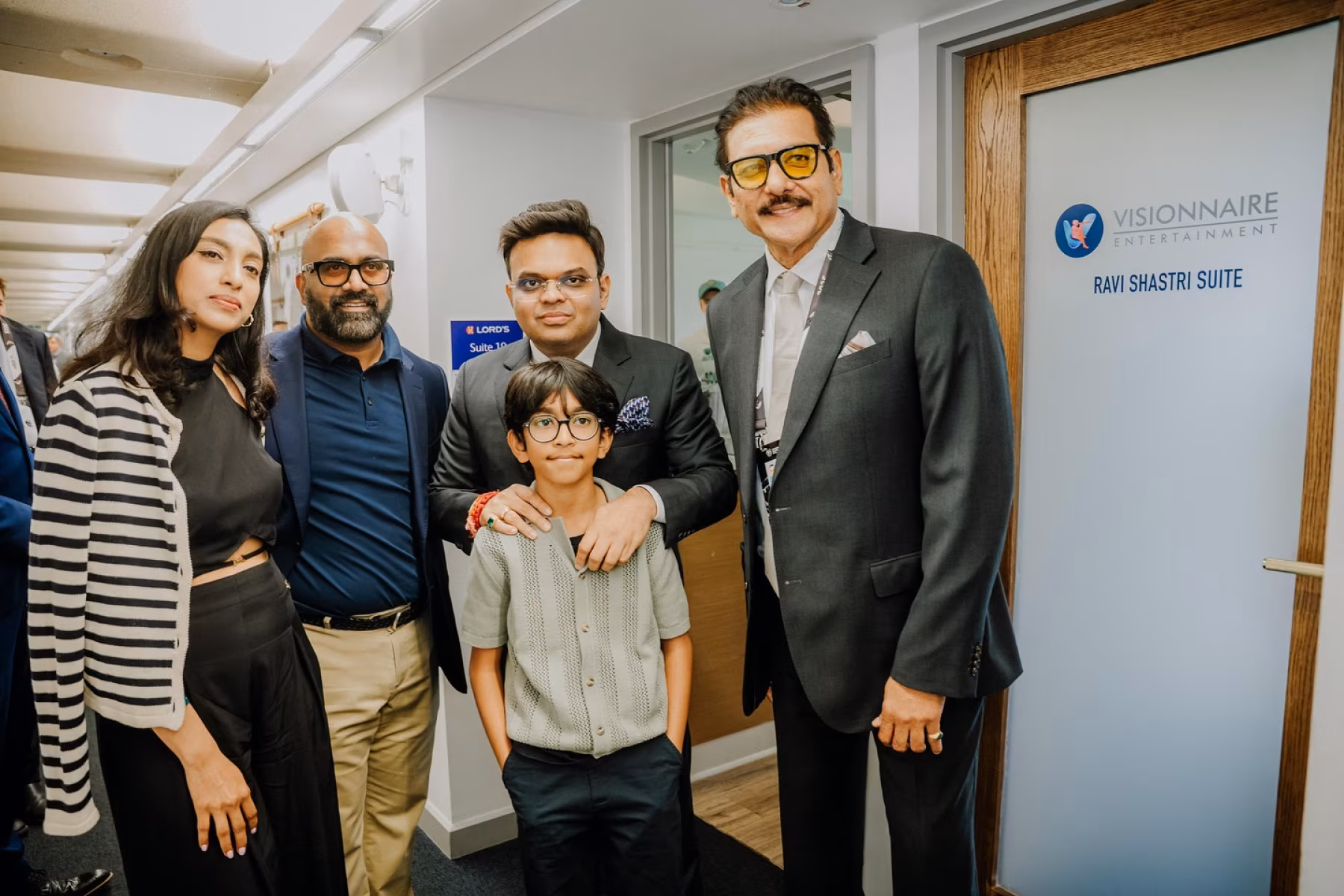 Ravi Shastri Suite Inaugurated At Lords Jay Shah, ICC Chairman, and Chris Gayle celebrate the opening of the iconic suite at Lords.