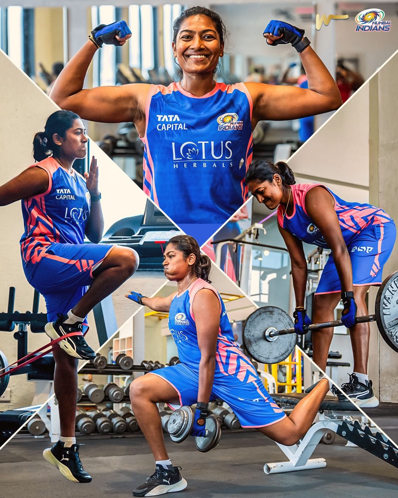 Sajana Inspires With Monday Motivation at Mumbai Indians Sajana fuels motivation with unmatched spirit at Mumbai Indians this Monday for a hot week.