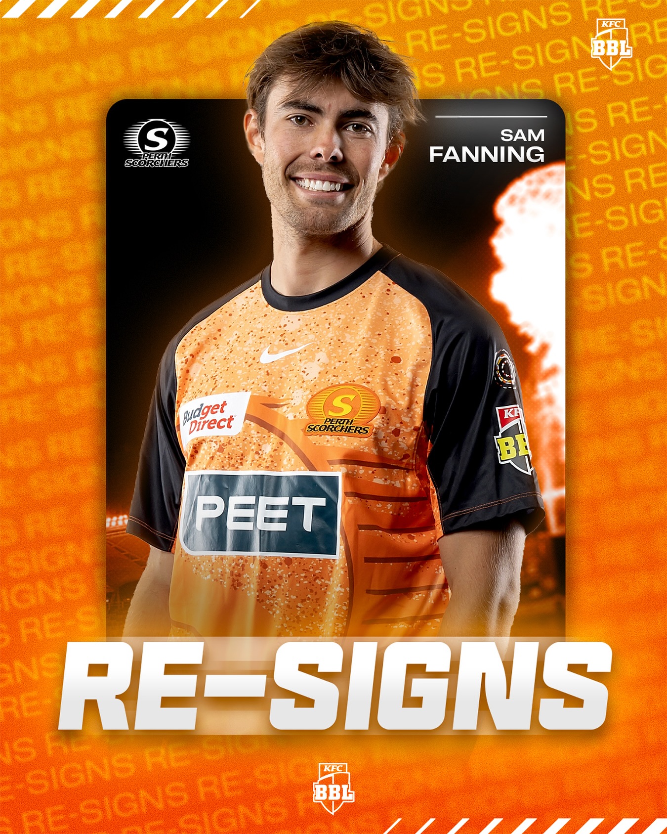 Sam Fanning Re-Signs With Scorchers for BBL15 Promising talent locks in a fresh contract, setting stage for high-octane cricket action.!